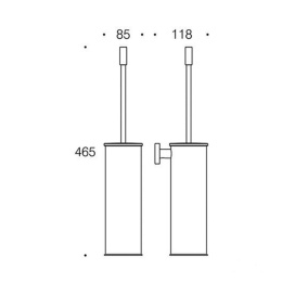 Фото Colombo Plus W4962.OM Туалетный ёршик, подвесной, цвет: золото матовое