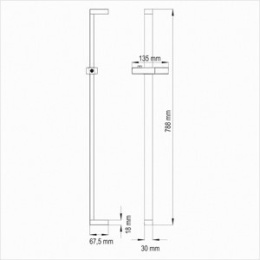 Душевая штанга WasserKRAFT A037, хром