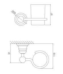 FIMA Carlo Frattini Victory F6063/1CR Стакан для зубных щеток