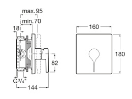 Фото Смеситель для душа Roca Insignia (5A2B3AC00) хром