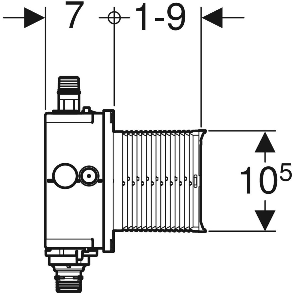 Geberit Geberit 116.004.00.1 Скрытая часть смывное устройство для писсуара