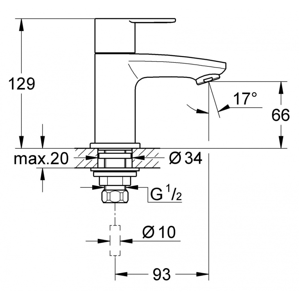 Grohe Eurostyle Cosmopolitan 23039002 Кран, для раковины