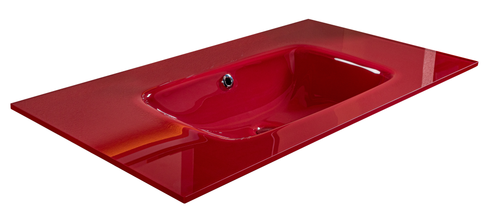 Фото Armadi Art 852-100-BR Столешница стекло 100см моноблок БОРДО