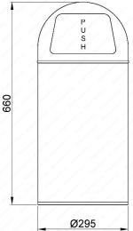 Фото Nofer 14116.2.B Ведро из нерж. cтали 35л. c крышкой push-open, шт