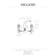 Migliore Prestige Crystal 30858 Смеситель для раковины, на 3 отв, хром