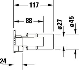 Фото Внутренний механизм напольного смесителя Duravit GK5900008000
