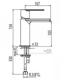 Фото Tres Loft Colors 20011001AMD Смеситель для раковины (янтарный, хром)