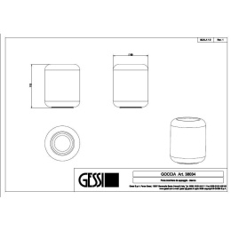 Стакан для зубных щеток Gessi Goccia (38034#031) белый