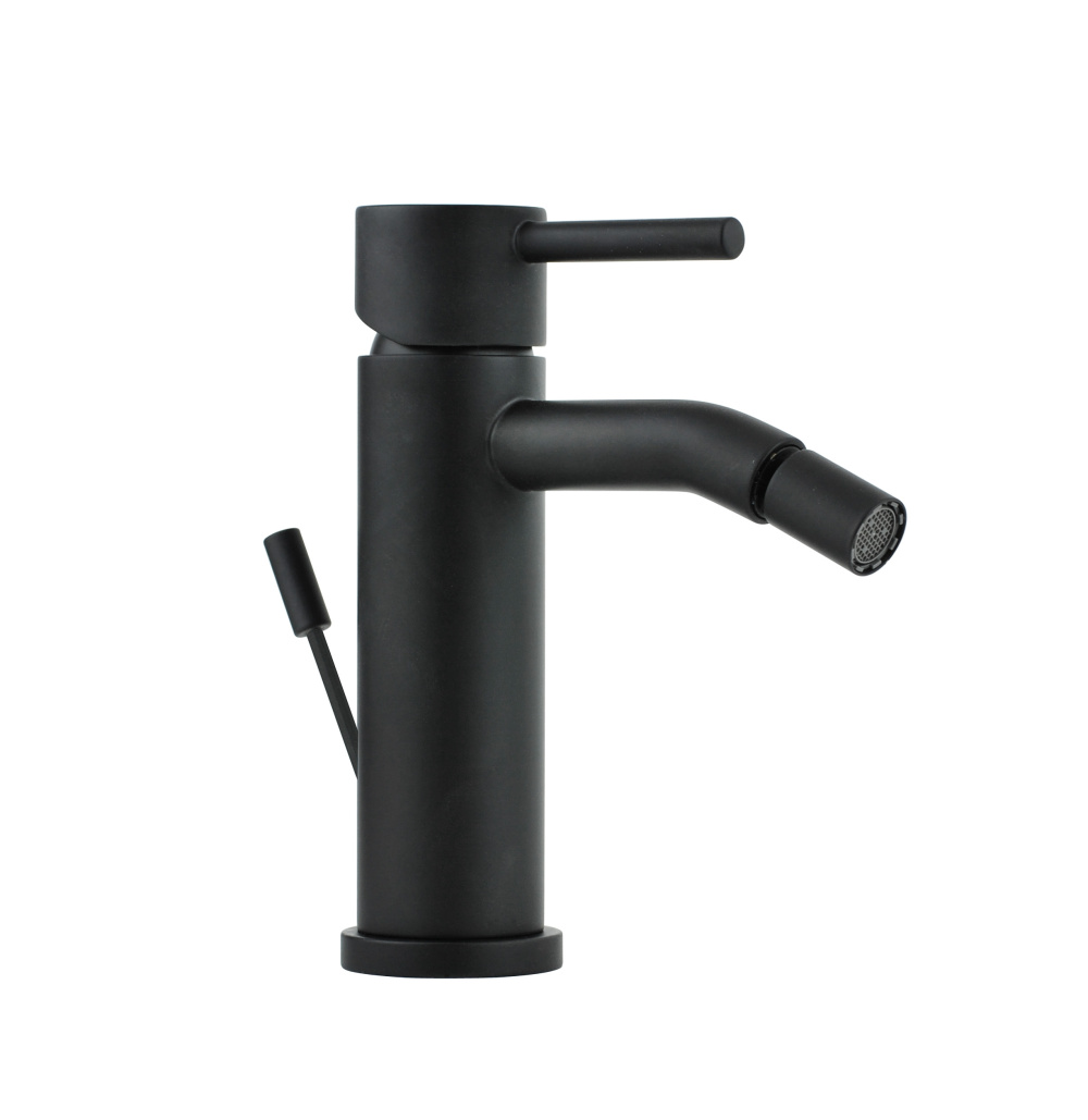 Фото Смеситель для биде, высоким изливом, с донным клапаном Giulini Futuro Hi черный матовый F6547ANO