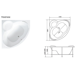 Акриловая ванна 140x140 Marka One (01тр1414)