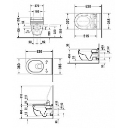 Подвесной унитаз Duravit Starck 2 2534090000, белый