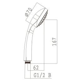Фото Душевая лейка ручная Paini 53CR155PP хром