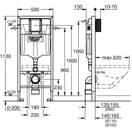 Grohe Solido 39191000 Комплект инсталляция и унитаз подвесной, стандартные