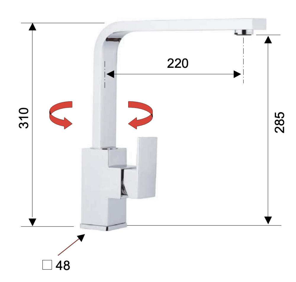 Фото Смеситель для кухни Remer Q-Design QD42U
