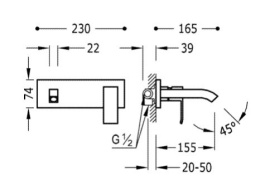 Фото Tres Cuadro 106200 Смеситель для раковины