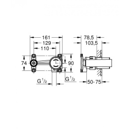 Grohe Eurodisc Joy 23429000 Скрытая часть смеситель для раковины