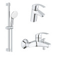 Комплект для ванной Grohe Eurosmart 129153 (замена 124446) 3 в одном, хром