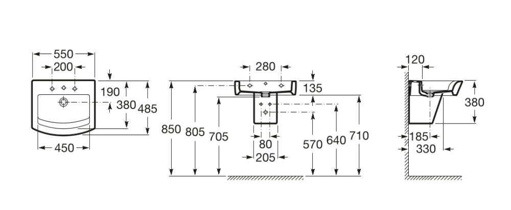 Фото Раковина Roca Hall (32788100N) белый