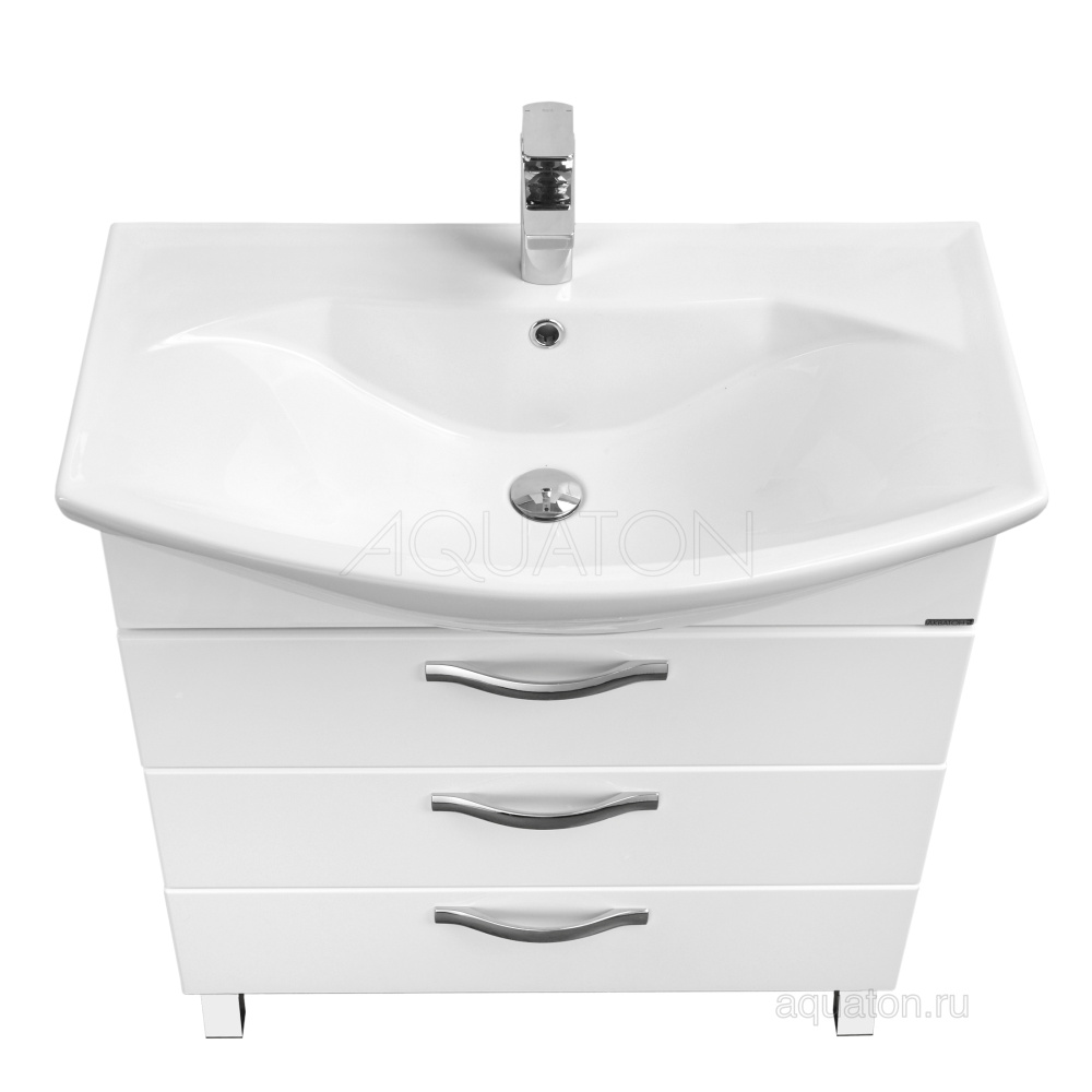 Фото Тумба под раковину Aquaton Ария 80 Н белый 1A141301AA010