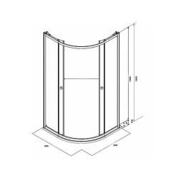 Уголок душевой Parly ZF81 с поддоном