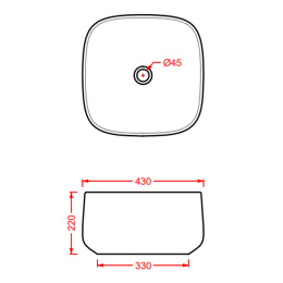 Раковина накладная 43 см ArtCeram Cognac (COL006 40 00) коричневый