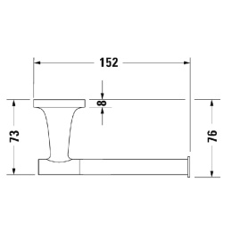 Держатель туалетной бумаги Duravit Starck T (0099374600) черный