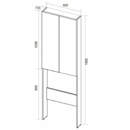 1Marka У92519 Шкаф Gaula 60Н 2д.White