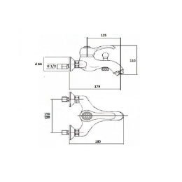Фото Magliezza Luce 50129-br смеситель для ванны (бронза)