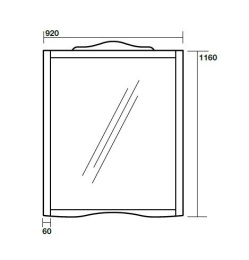 Зеркало Kerasan Retro 734530 bi mat 92 белый матовый