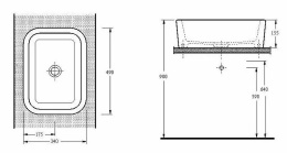 Раковина прямоугольная beWash Ontario 35481001 белый