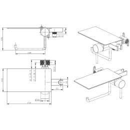 Фото Гигиенический душ Bronze de Luxe Scandi (708/1B) черный матовый