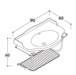 Фото Консоль подвесная Globo Paestum (PASC56) хром