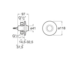 Фото Порционный вентиль для душа Roca Sprint (5A2624C00) хром
