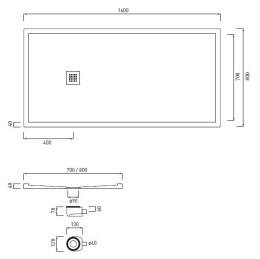 Cielo Quaranta PD416070 Душевой керамический поддон