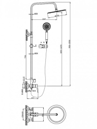 Душевые системы Душевая стойка BelBagno Ancona (ANCONA-DOCM-CRM) хром