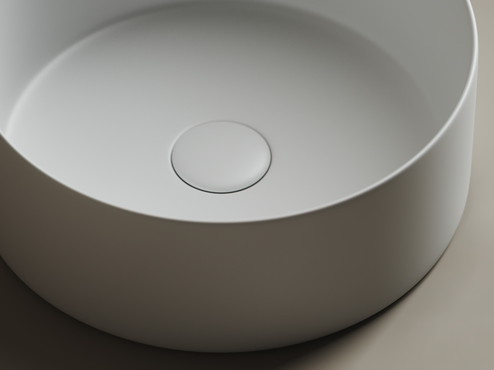 Фото Накладная раковина Ceramicanova Element CN6032MW 36x36 белый матовый круглая