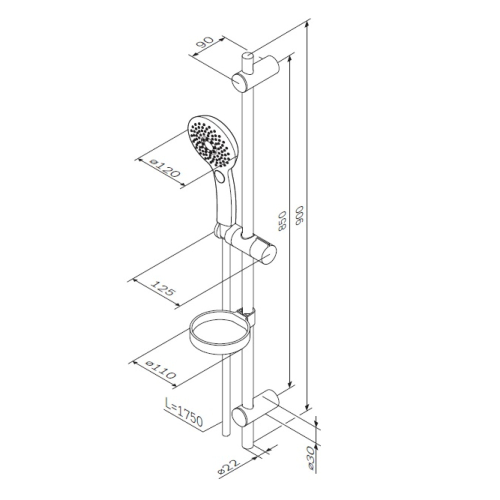 Душевой комплект Am.Pm Inspire 2.0 (F0150A000) хром