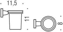 Стакан подвесной Colombo Basic B2702, стекло хром