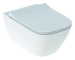 Фото Инсталляция Geberit с безободковым унитазом Geberit Smyle Square 500.685.01.1 Rimfree, сиденье микро