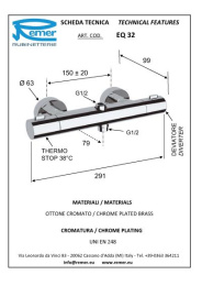 Фото Termo Смеситель Remer для душа RR EQ32 термостат