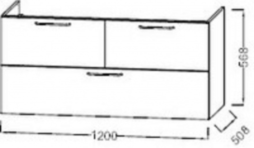 Тумба под раковину Jacob Delafon Odeon Rive Gauche 120 см, EB2545-R5-N18, цвет белый, ручки хром