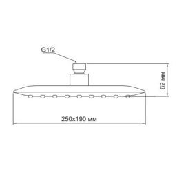Верхний душ WasserKRAFT A031 Хром