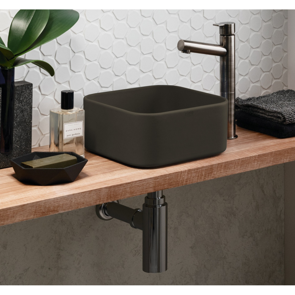 Ceramica CIELO Shui Comfort MILAQ LV - Раковина накладная Minimo 25*25 см Lavagna