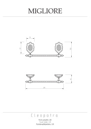 Фото Migliore CLEOPATRA 16643 Полотенцедержатель, L30 см, бронза