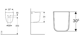 Geberit Renova 290520000 Принадлежность для раковины, полупьедестал