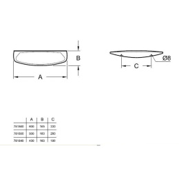 Полка 78185001 VILLEROY&BOCH O'NOVO, 500х160 мм