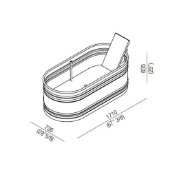 Фото Agape Vieques AVAS0911ZZ Ванна отдельностоящая 171x72.6x63.5 см, цвет: белый