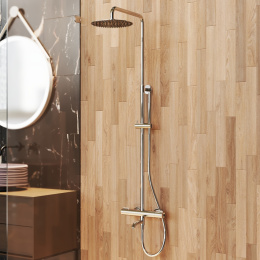 Фото Душевая система с термоcтатом Paini Cox 78CR687THSSD250F1B хром