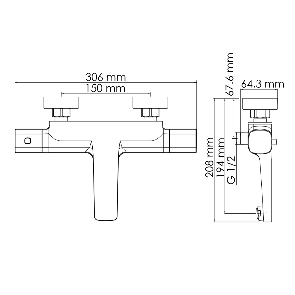 WasserKRAFT Naab 8611 Thermo Термостатический смеситель для ванны