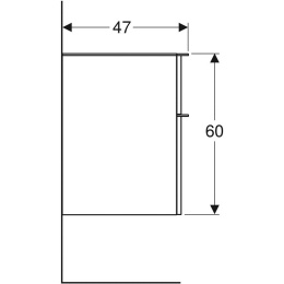 Geberit Smyle Square 500.357.00.1 Шкаф, средний